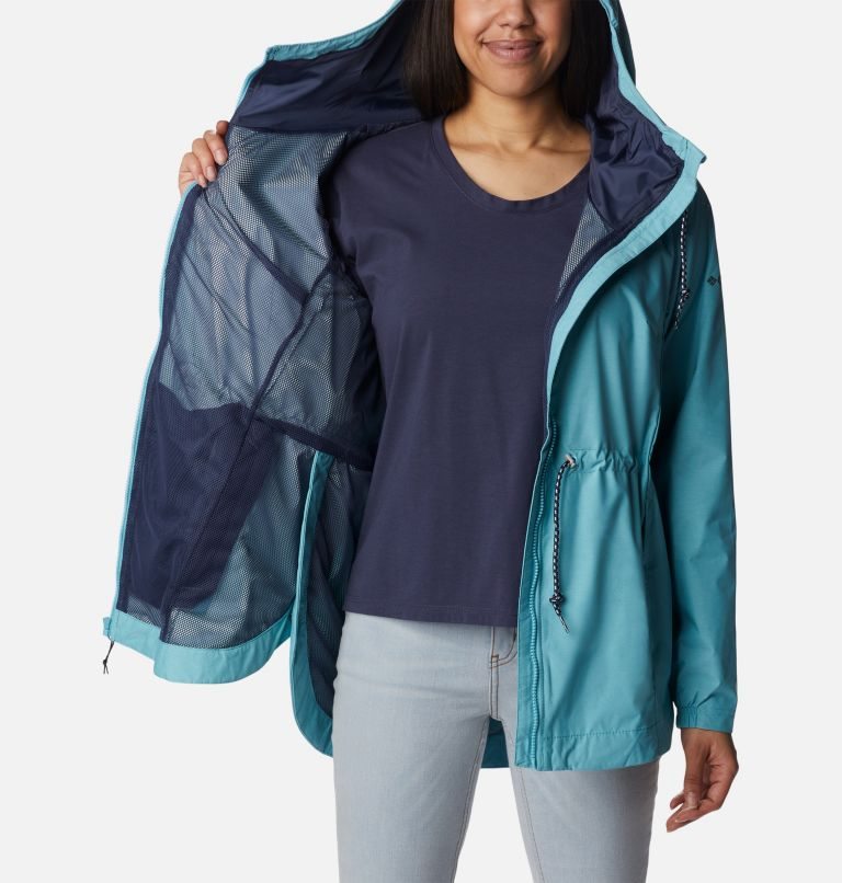 Women's Columbia Lillian Ridge Shell Jackets Turquoise | CA-C0345