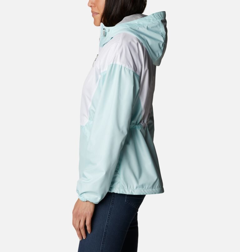 Women's Columbia Lime Rock Hill Windbreaker Jackets Mint / White | CA-M6A3L