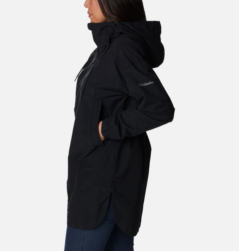 Women's Columbia Little Fields Long Jackets Black | CA-I180L