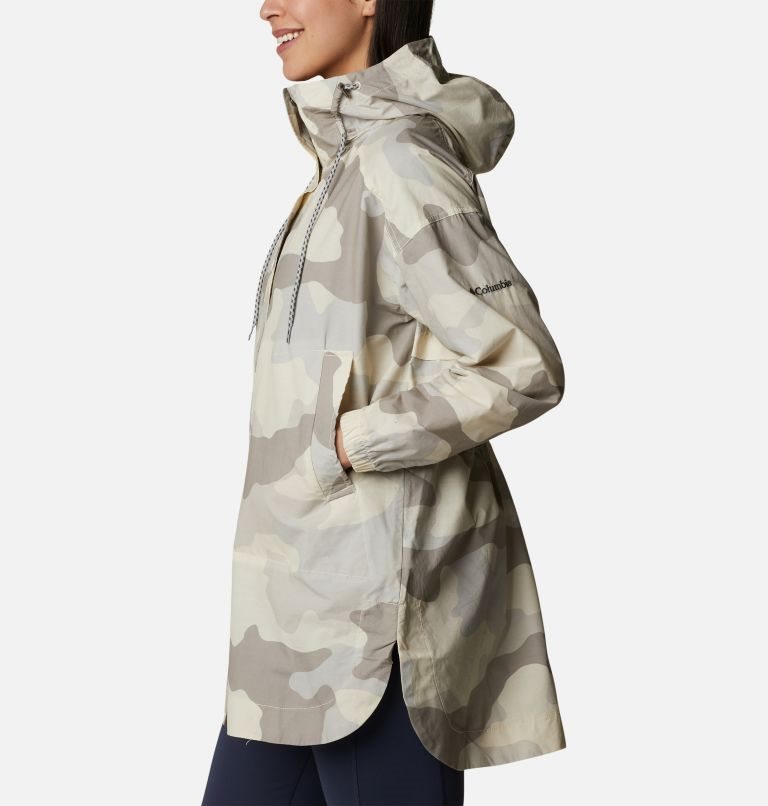 Women's Columbia Little Fields Printed Long Jackets Camo | CA-NL486