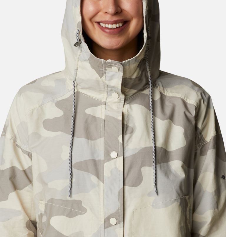 Women's Columbia Little Fields Printed Long Jackets Camo | CA-NL486