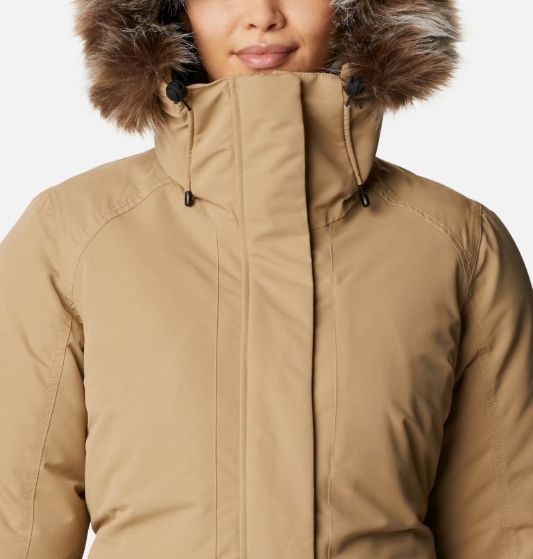 Women's Columbia Little Si Omni-Heat Infinity Insulated Parka Jackets Light Brown | CA-F1L65