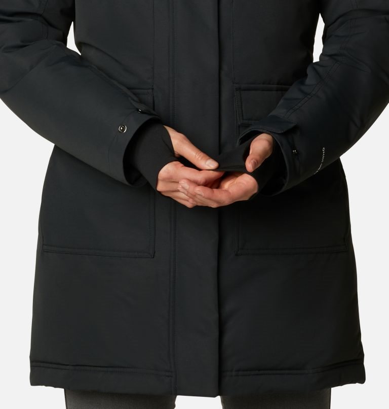 Women's Columbia Little Si Omni-Heat Infinity Insulated Parka Jackets Black | CA-G18L6