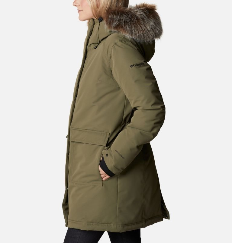 Women's Columbia Little Si Omni-Heat Infinity Insulated Parka Jackets Olive | CA-M61A0