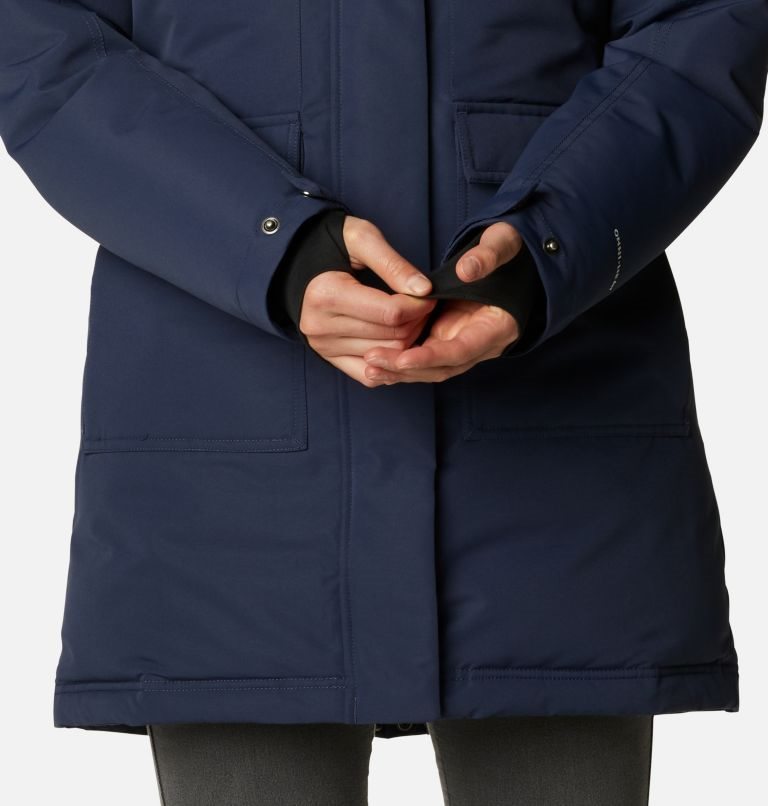 Women's Columbia Little Si Omni-Heat Infinity Insulated Parka Jackets Navy | CA-Z1A4L