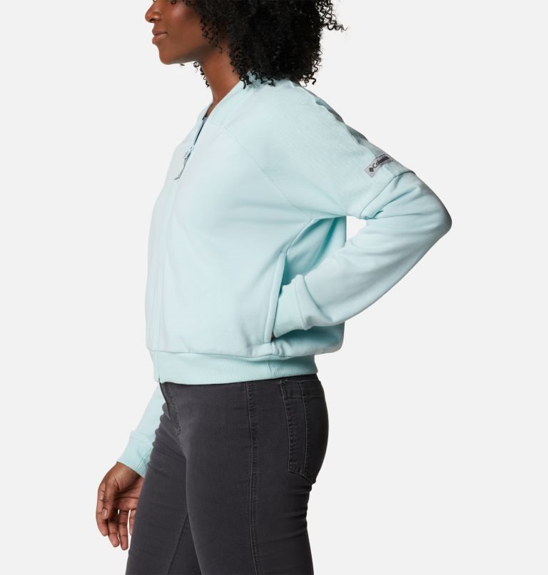 Women's Columbia Lodge French Terry Full Zip Jackets Turquoise | CA-EC403