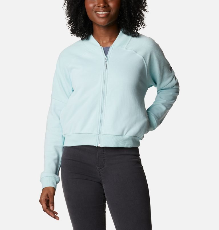 Women\'s Columbia Lodge French Terry Full Zip Jackets Turquoise | CA-EC403