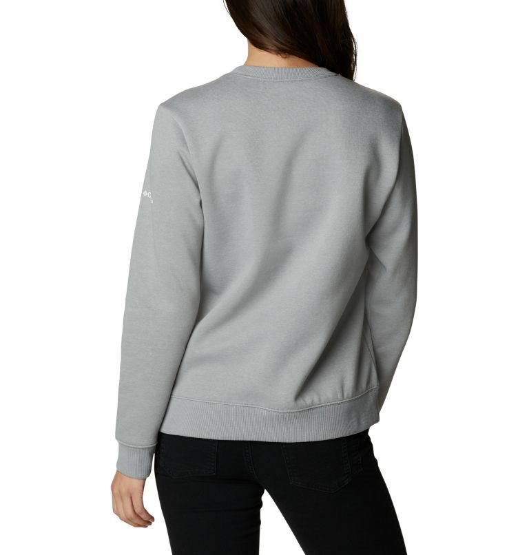 Women's Columbia Logo Crew Sweatshirts Grey | CA-W430A