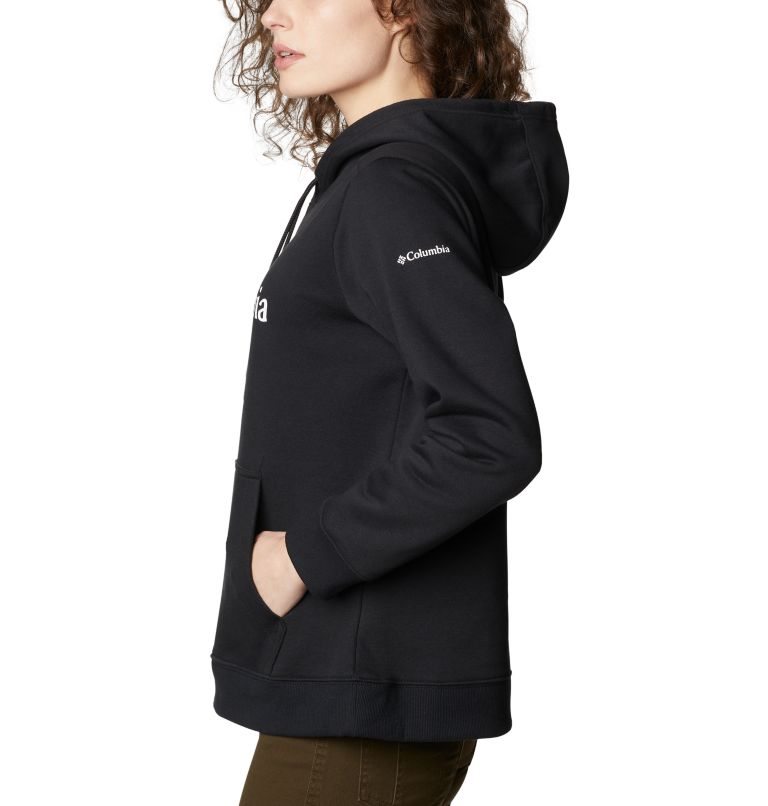 Women's Columbia Logo Hoodie Black | CA-K6418