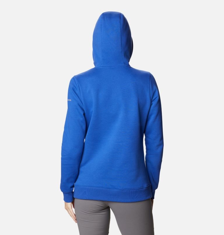 Women's Columbia Logo Hoodie Blue | CA-M03L1