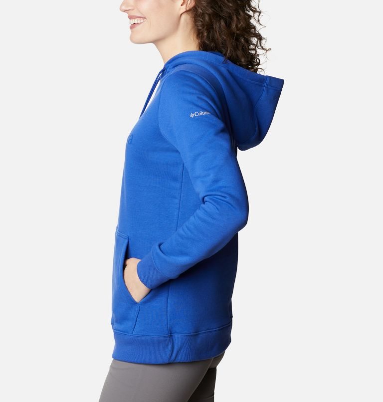 Women's Columbia Logo Hoodie Blue | CA-M03L1