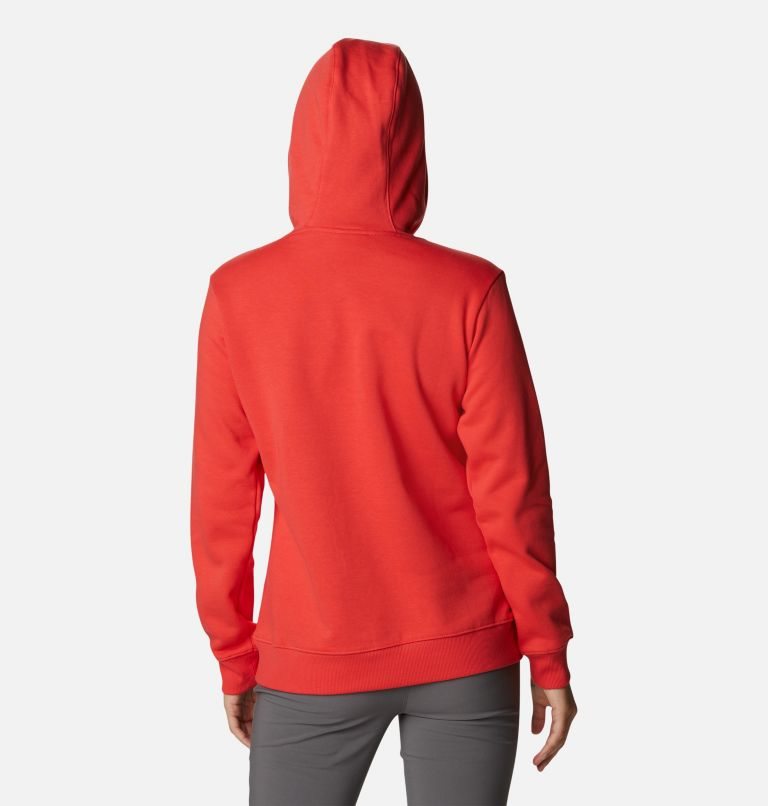 Women's Columbia Logo Hoodie Red | CA-Y4658