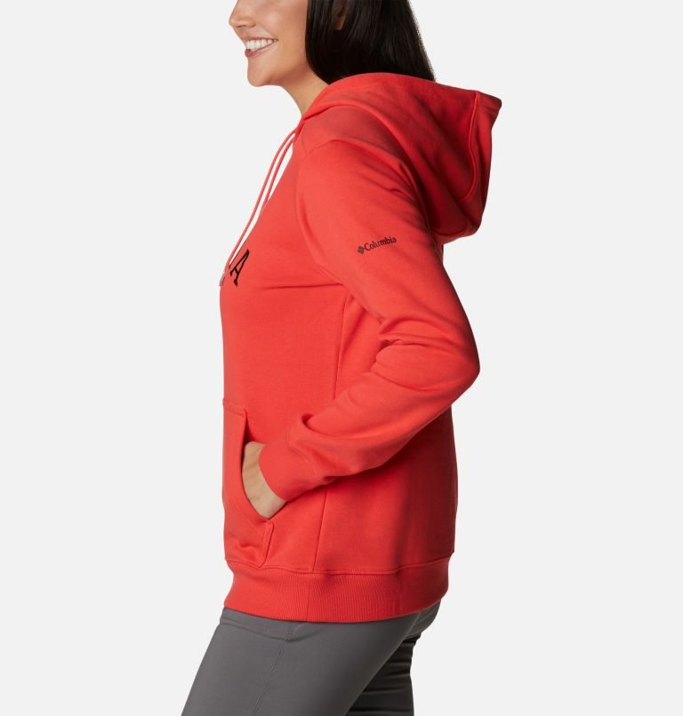 Women's Columbia Logo Hoodie Red | CA-Y4658