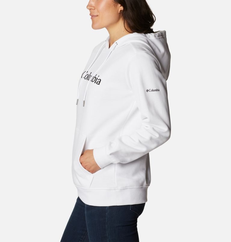 Women's Columbia Logo Hoodie White | CA-MACL4