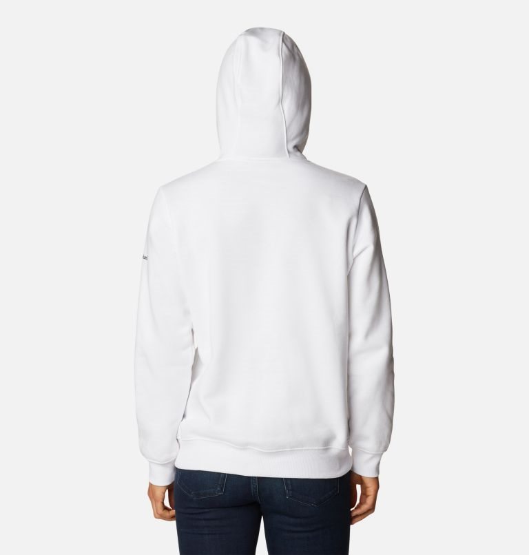 Women's Columbia Logo Hoodie White | CA-V841A