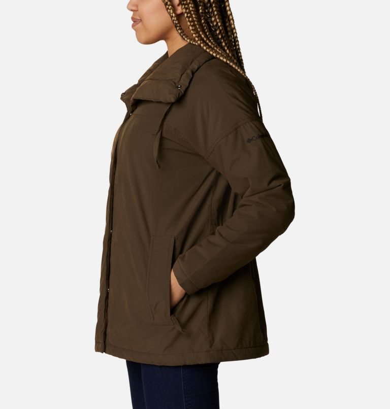 Women's Columbia Maple Hollow Insulated Jackets Dark Brown | CA-I40A8