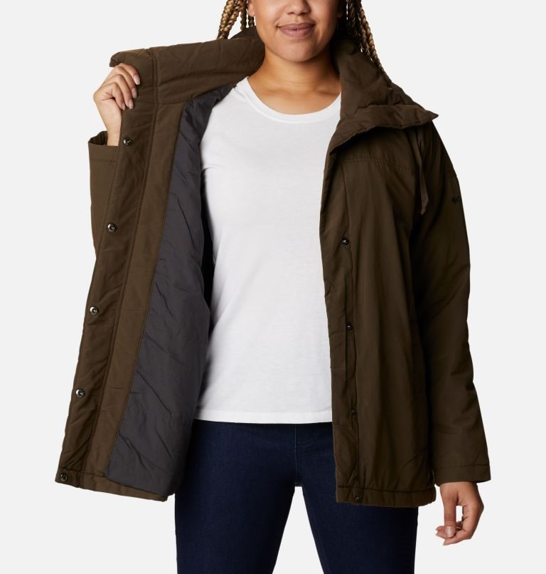 Women's Columbia Maple Hollow Insulated Jackets Dark Brown | CA-I40A8