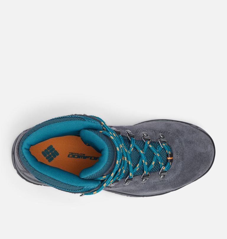 Women's Columbia Newton Ridge Plus Waterproof Amped Hiking Boots Dark Grey / Turquoise | CA-S4L8A