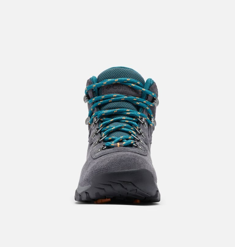 Women's Columbia Newton Ridge Plus Waterproof Amped Hiking Boots Dark Grey / Turquoise | CA-S4L8A