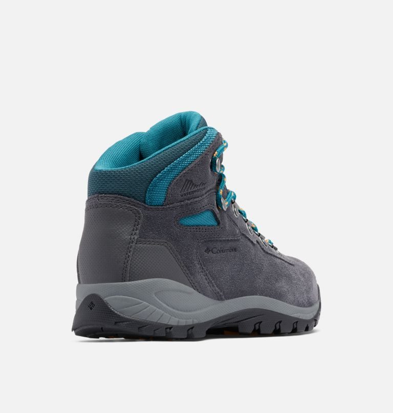 Women's Columbia Newton Ridge Plus Waterproof Amped Hiking Boots Dark Grey / Turquoise | CA-S4L8A