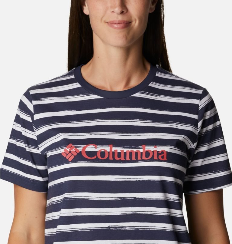 Women's Columbia North Cascades Printed T Shirts Stripe | CA-ML846