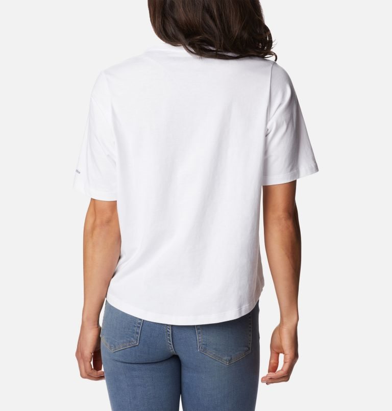 Women's Columbia North Cascades Relaxed T Shirts White | CA-P80CL