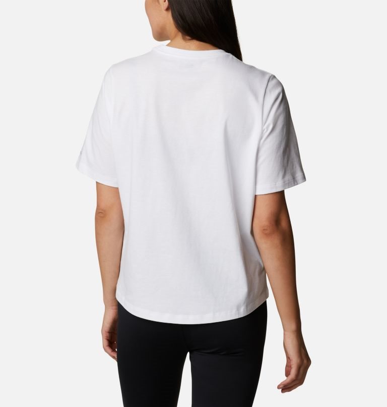 Women's Columbia North Cascades Relaxed T Shirts White | CA-Q5841