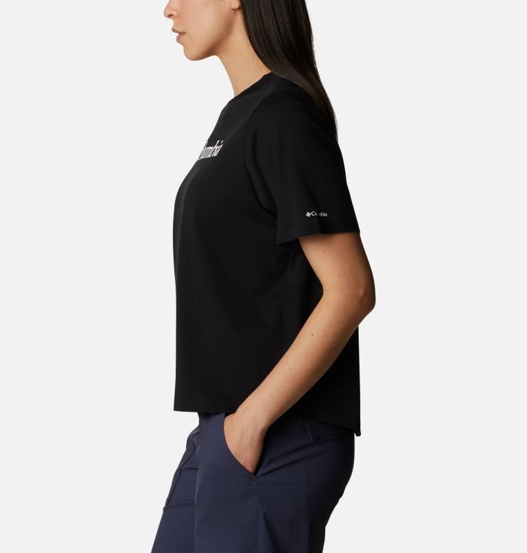 Women's Columbia North Cascades Relaxed T Shirts Black | CA-TC08A