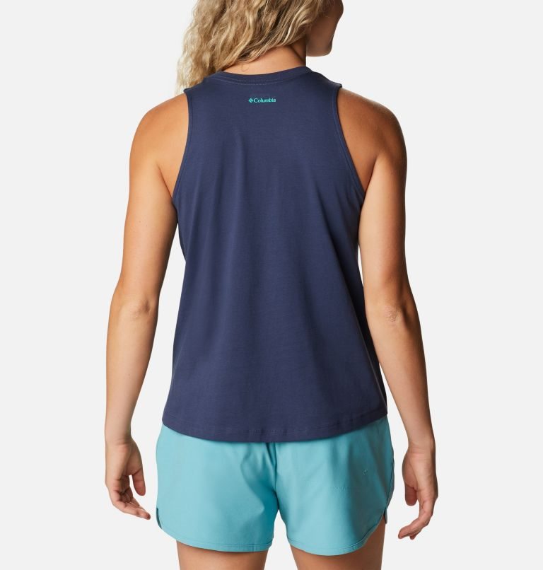 Women's Columbia North Cascades Tanks Navy | CA-CAL35