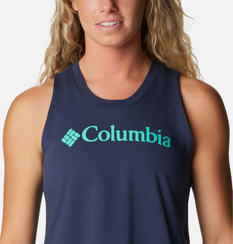 Women's Columbia North Cascades Tanks Navy | CA-CAL35