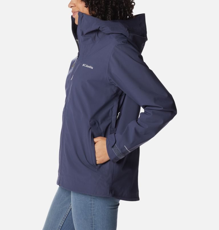 Women's Columbia Omni-Tech Ampli-Dry Shell Jackets Navy | CA-E46L0