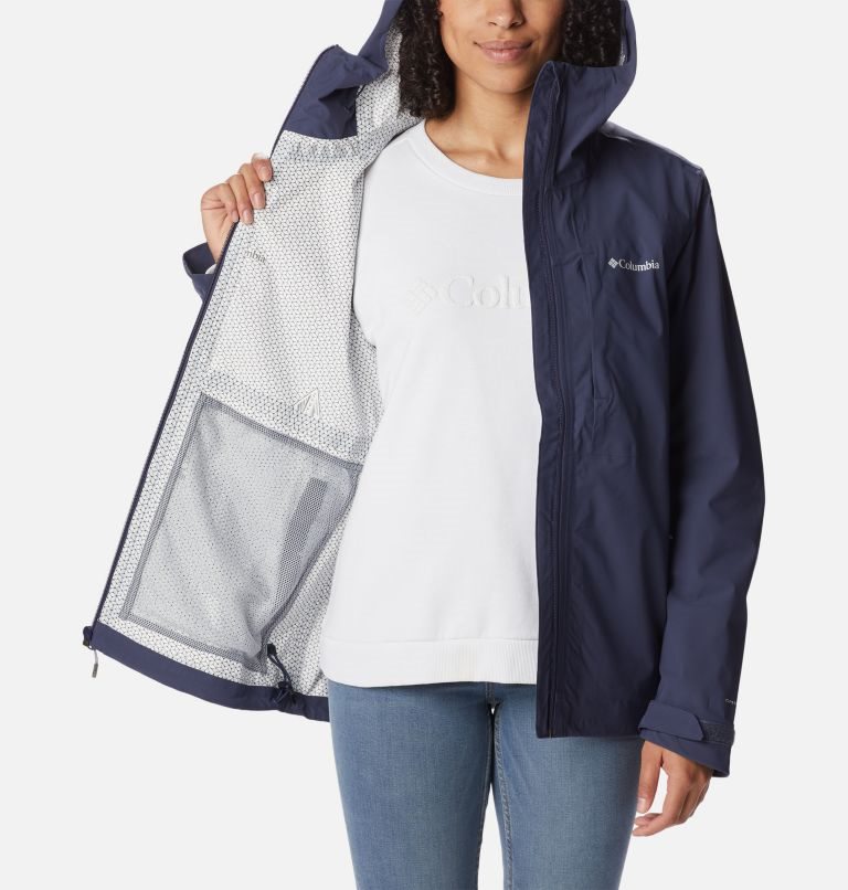 Women's Columbia Omni-Tech Ampli-Dry Shell Jackets Navy | CA-E46L0