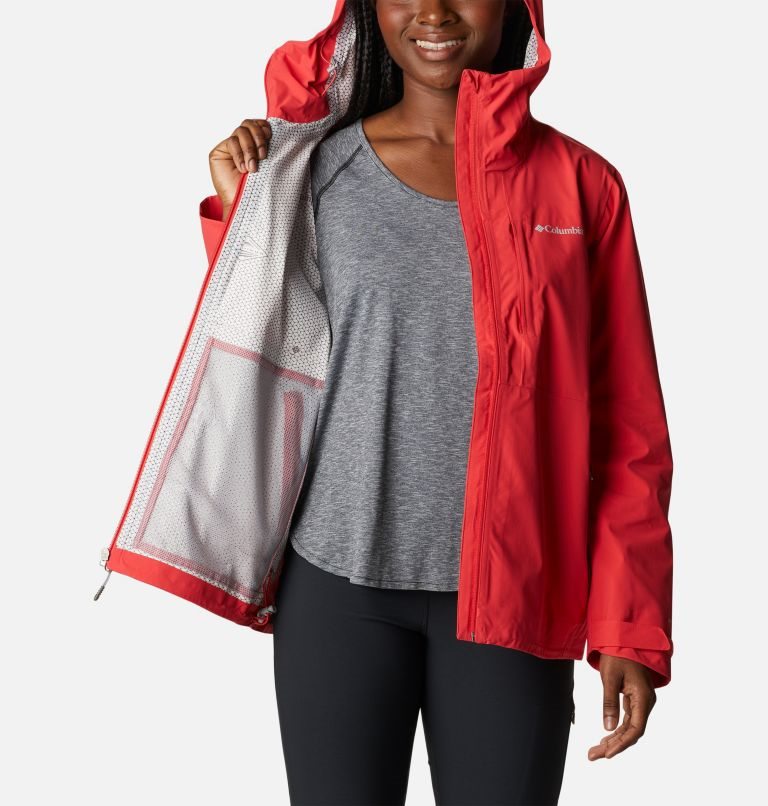 Women's Columbia Omni-Tech Ampli-Dry Shell Jackets Red | CA-F6514