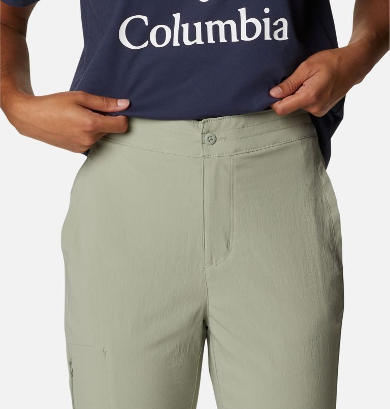 Women's Columbia On The Go Pants Olive | CA-T04C3