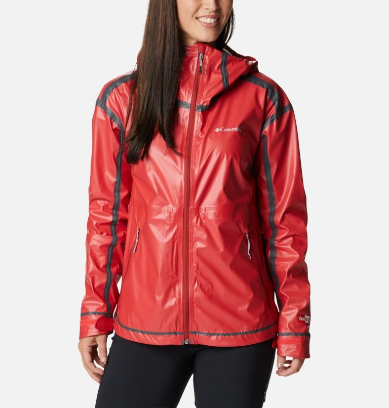 Women\'s Columbia OutDry Extreme Wildrain Shell Rain Jackets Red | CA-I6104