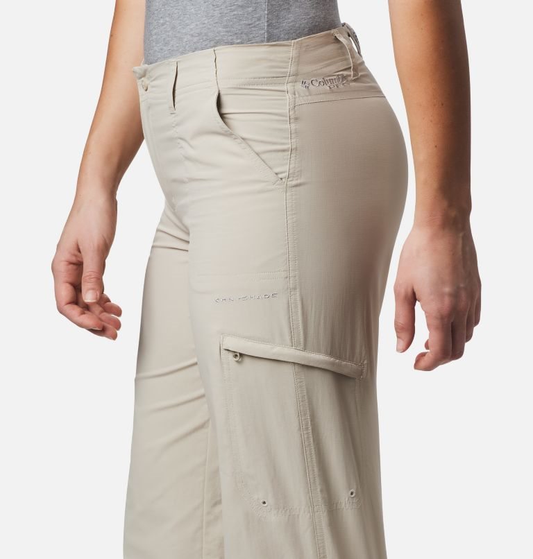 Women's Columbia PFG Aruba Roll Up Pants Khaki | CA-Z4L8A