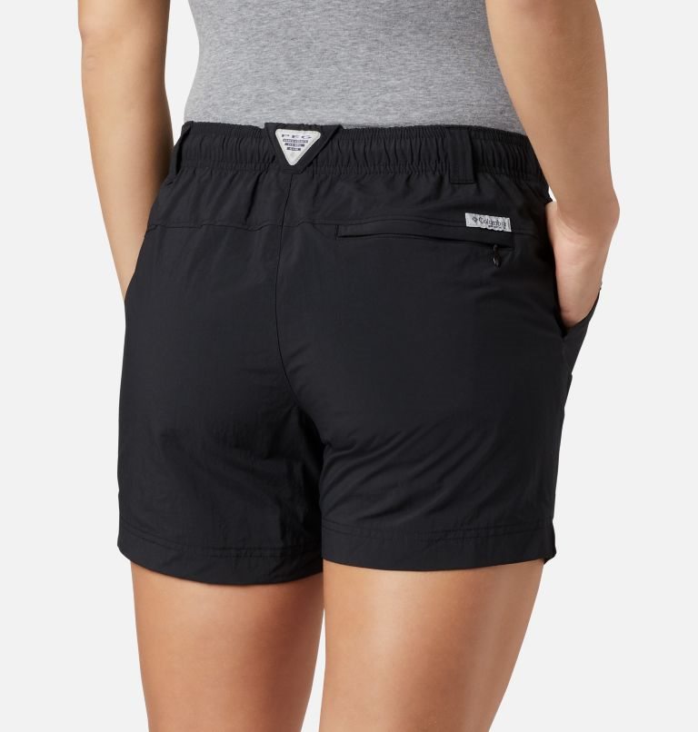 Women's Columbia PFG Backcast Water Shorts Black | CA-C4563