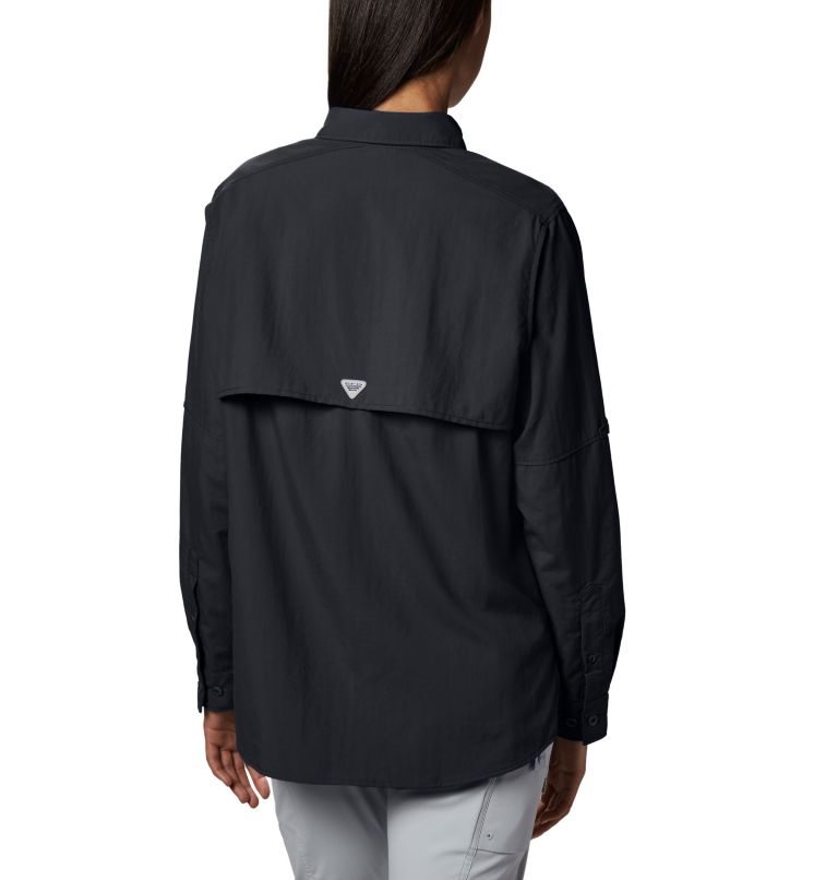 Women's Columbia PFG Bahama Long Sleeve Shirts Black | CA-O5648