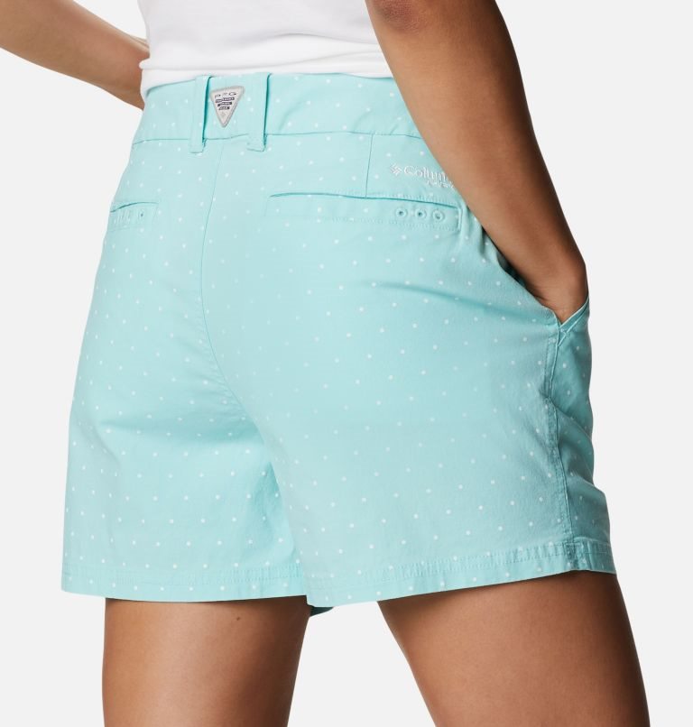 Women's Columbia PFG Bonehead Stretch Shorts Turquoise | CA-D46L0