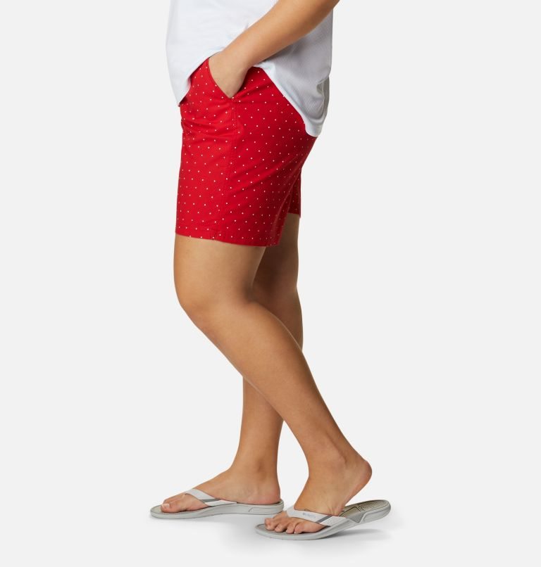 Women's Columbia PFG Bonehead Stretch Shorts Red | CA-M5C83