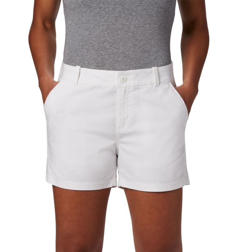 Women's Columbia PFG Bonehead Stretch Shorts White | CA-QC03A