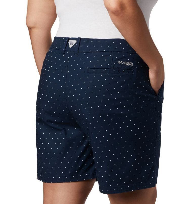 Women's Columbia PFG Bonehead Stretch Shorts Navy | CA-S436C