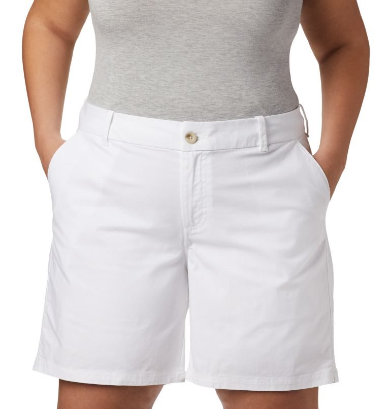 Women's Columbia PFG Bonehead Stretch Shorts White | CA-XL5CA