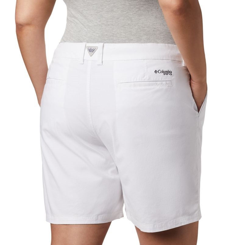 Women's Columbia PFG Bonehead Stretch Shorts White | CA-XL5CA