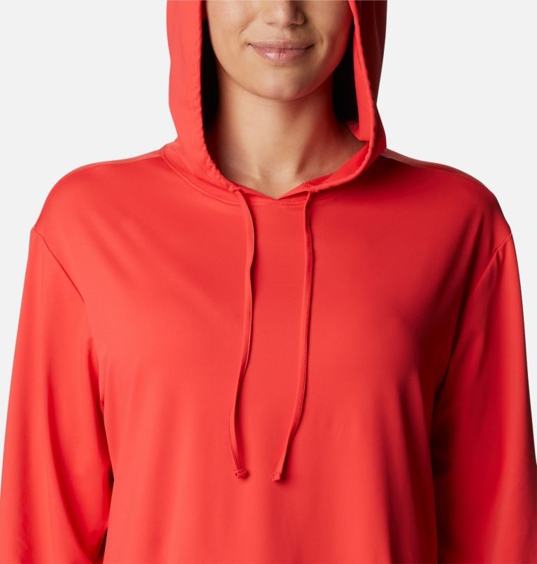 Women's Columbia PFG Freezer Cover Up II Hoodie Red | CA-C041C