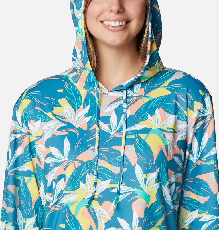 Women's Columbia PFG Freezer Cover Up II Hoodie Turquoise | CA-C35C8