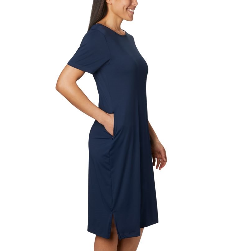 Women's Columbia PFG Freezer Mid Dress Navy | CA-IL65A