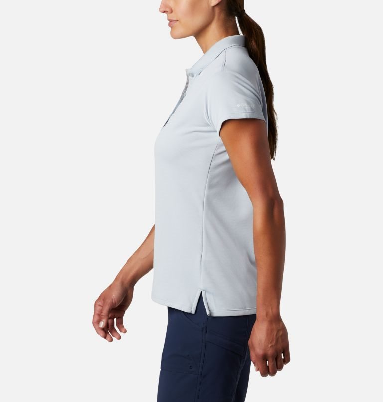 Women's Columbia PFG Innisfree Short Sleeve Polo Shirts Light Blue | CA-LL650