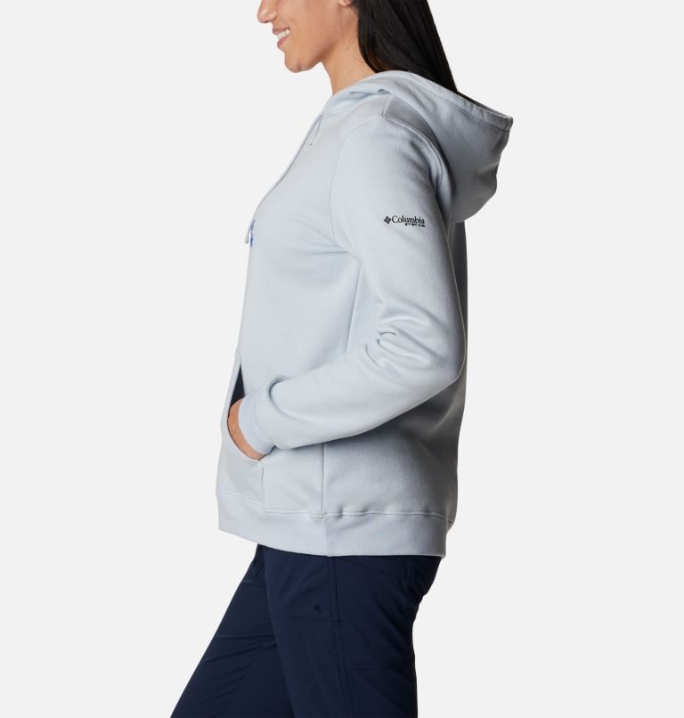 Women's Columbia PFG Slack Water Graphic Hoodie Light Grey | CA-R4803