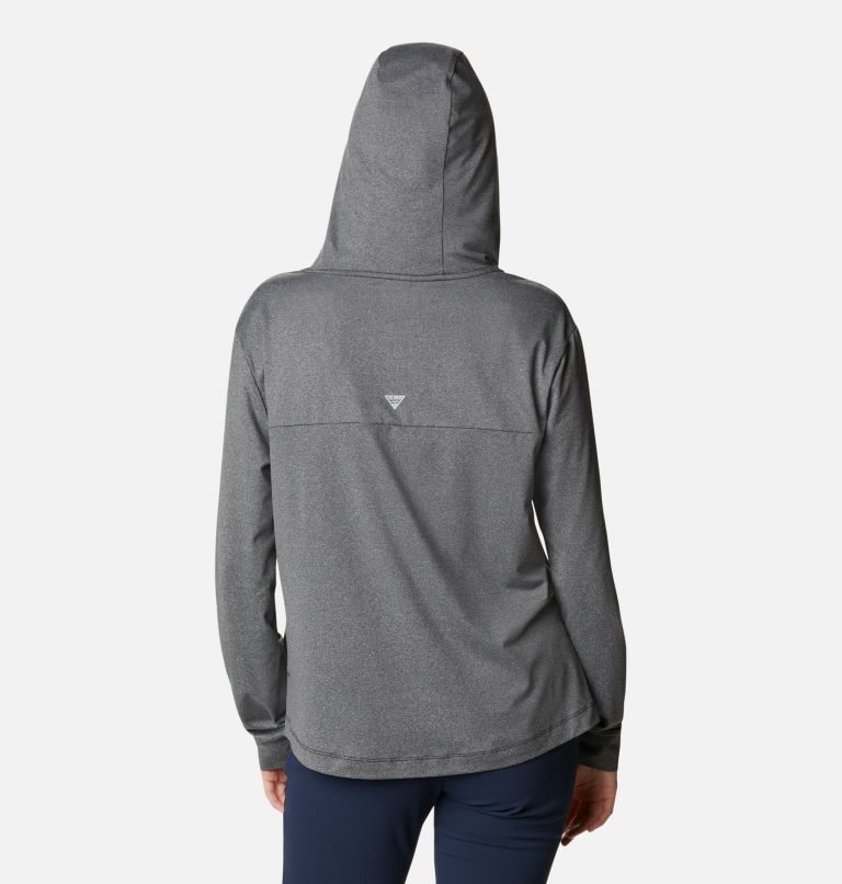 Women's Columbia PFG Slack Water Knit Hoodie Dark Grey | CA-S148A